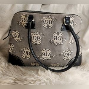 Grey Dooney & Bourke Jaquard Crest Purse Handbag shoulder bag